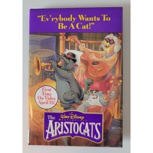 Vintage Disney Aristocats Video Release Promo Pin Button